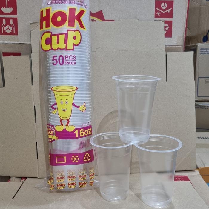GROSIR Cup Hok 10oz 12oz 14oz 16oz 18oz 22oz Gelas Plastik Cup Plastik HOK