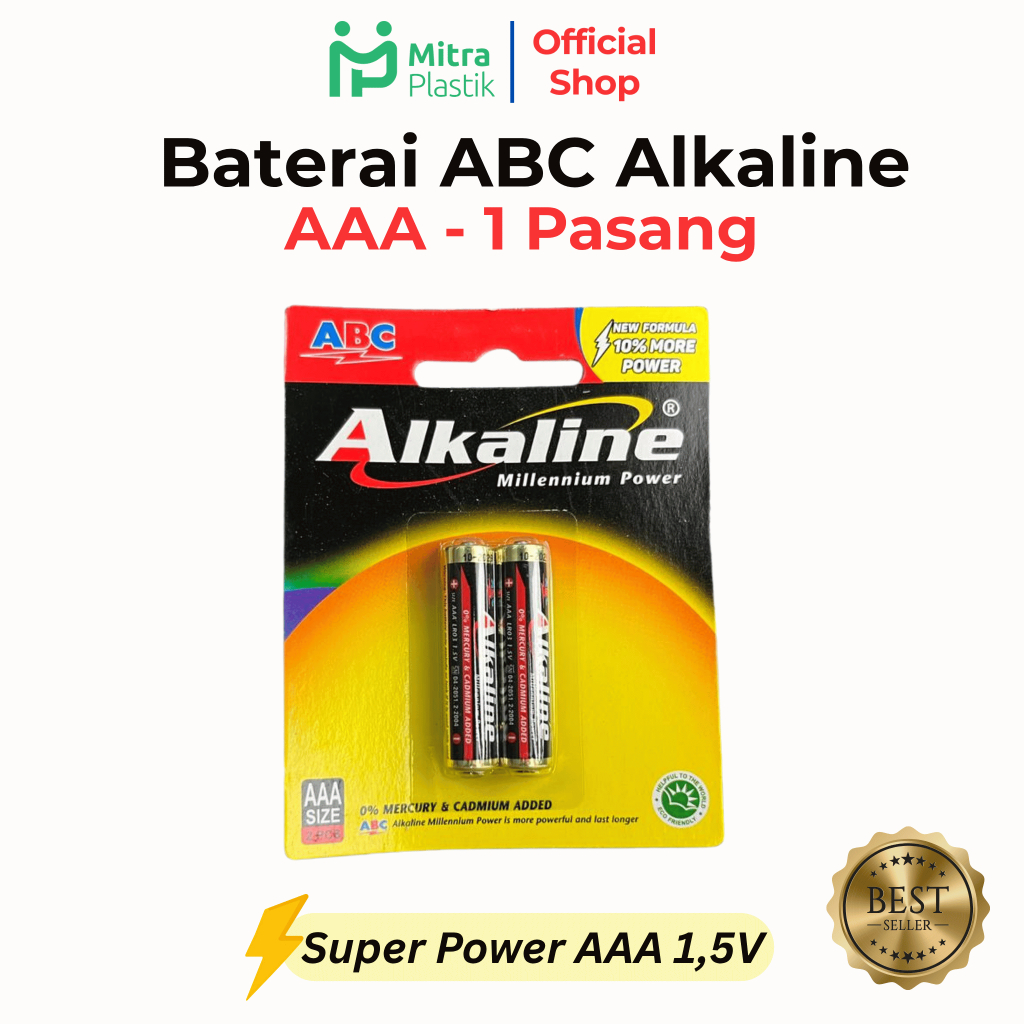 Baterai ABC Alkaline AAA Baterai 3A Batre Alkaline Murah Baterai Kecil Baterai Alkaline