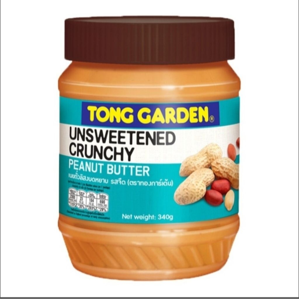 Tong Garden 340G Unsweetened Cruhchy Peanut Butter :