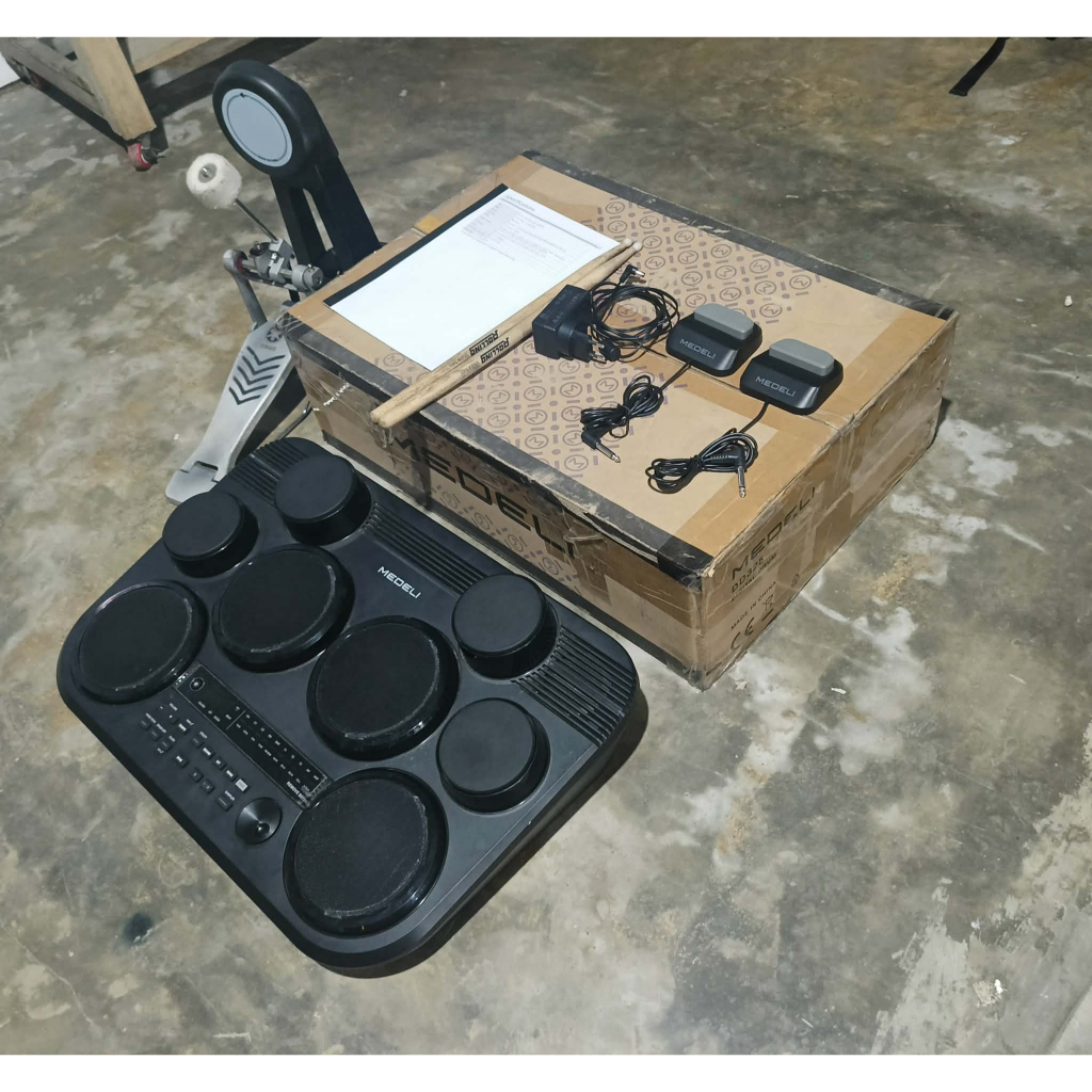 Drum Pad Medeli DD325 + Include Kick Yamaha Original + Include Kick Pad Yamaha KP65 Original