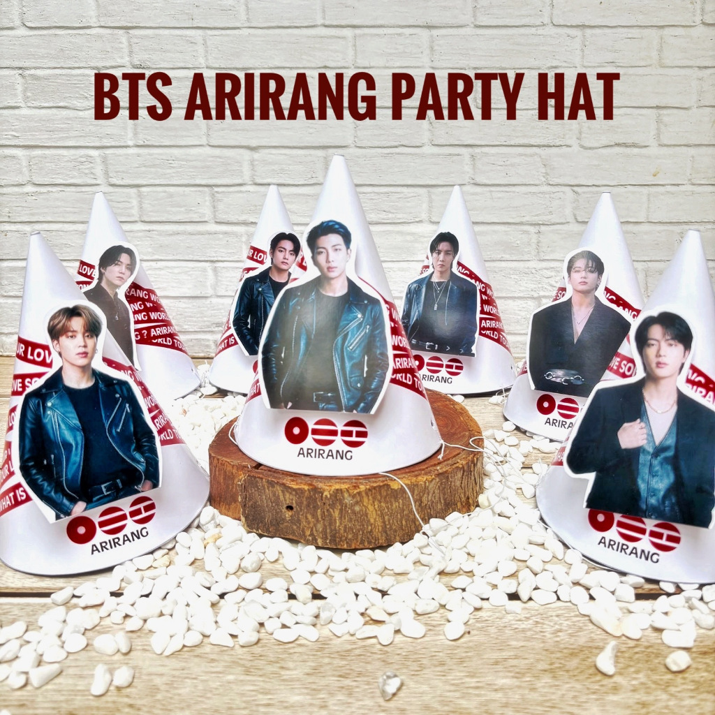 BTS Arirang 3D DIY Party Hat Topi Pesta Perlengkapan Dekorasi Ulang Tahun Props Birthday Props Akses