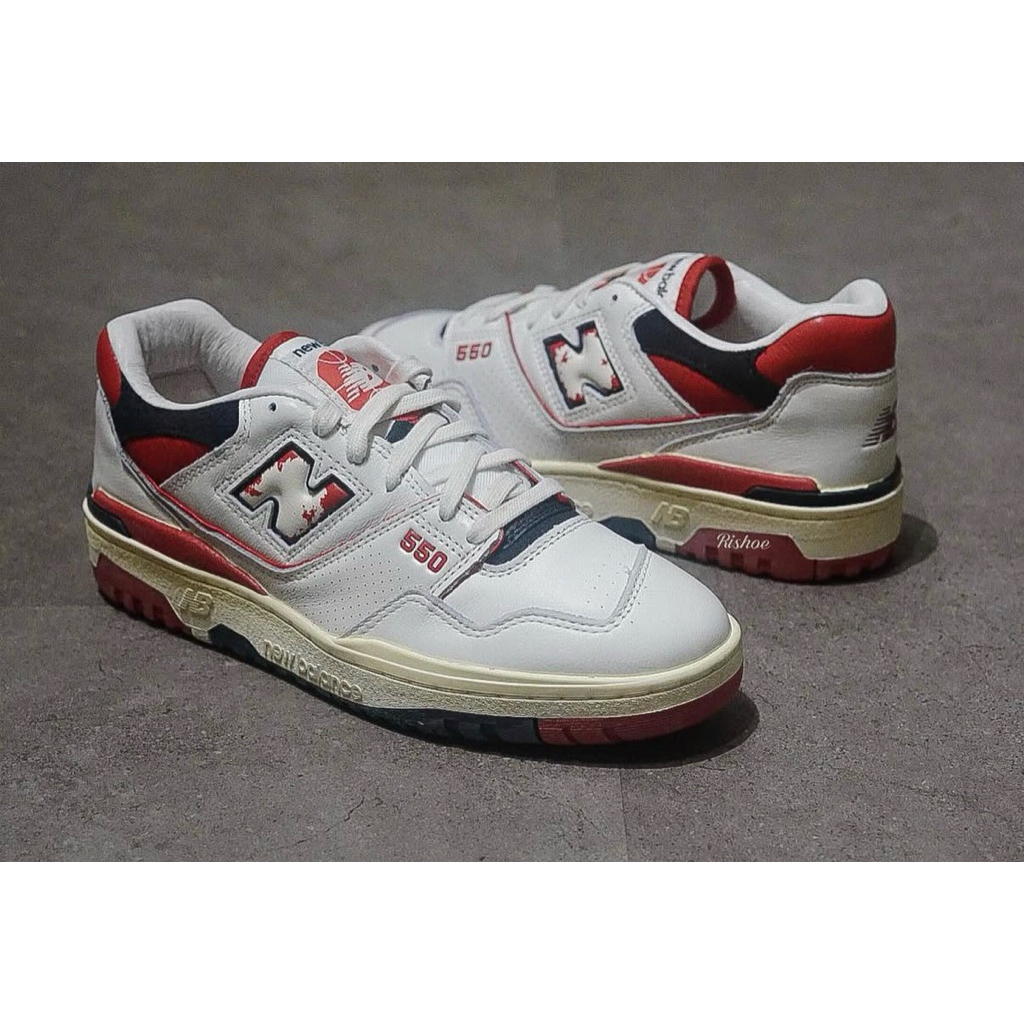 New Balance 550 VGA Vintage Red Original Resmi