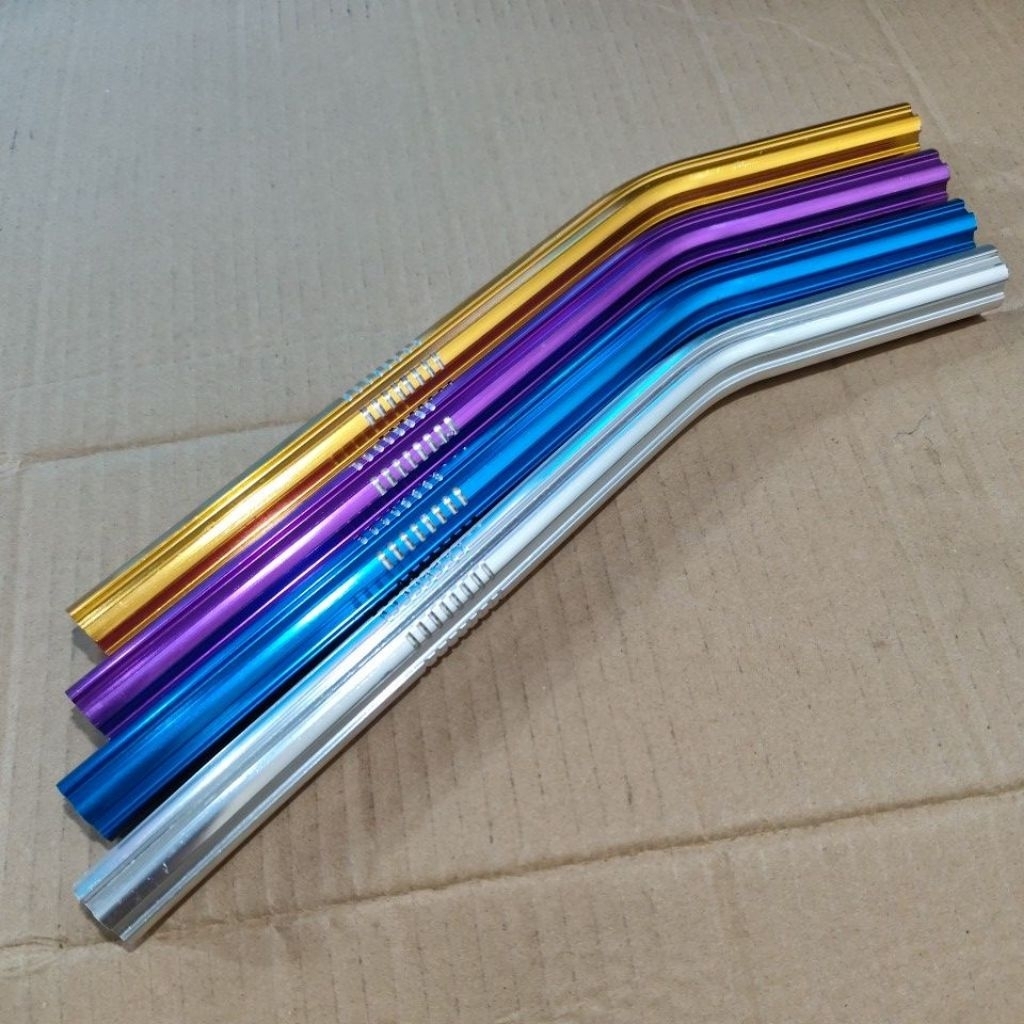 seatpost tiang sadel bmx 22.2 alloy biru kuning unggu silver