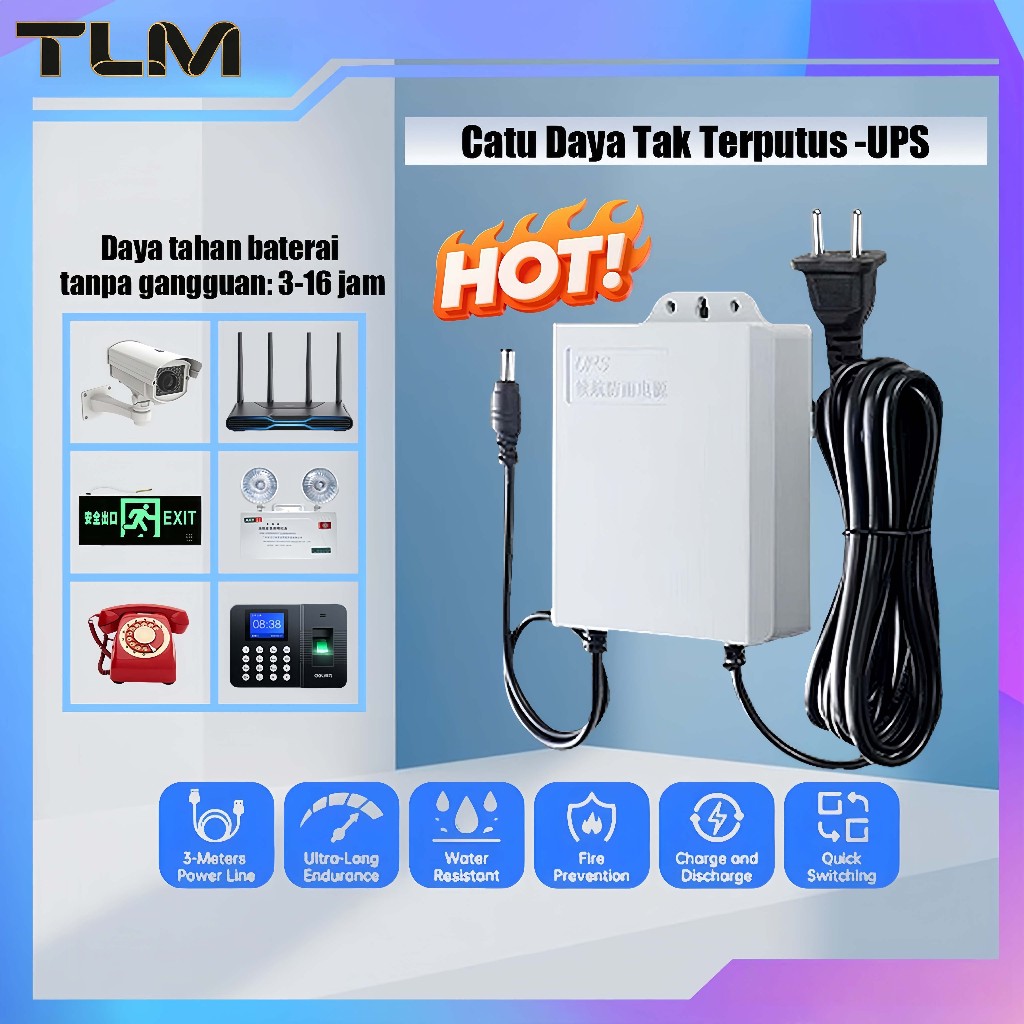 5400 mAh Smart UPS 12V 1.5A Uninterruptible Power Supply Mini UPS Baterai Cadangan untuk WiFi Router