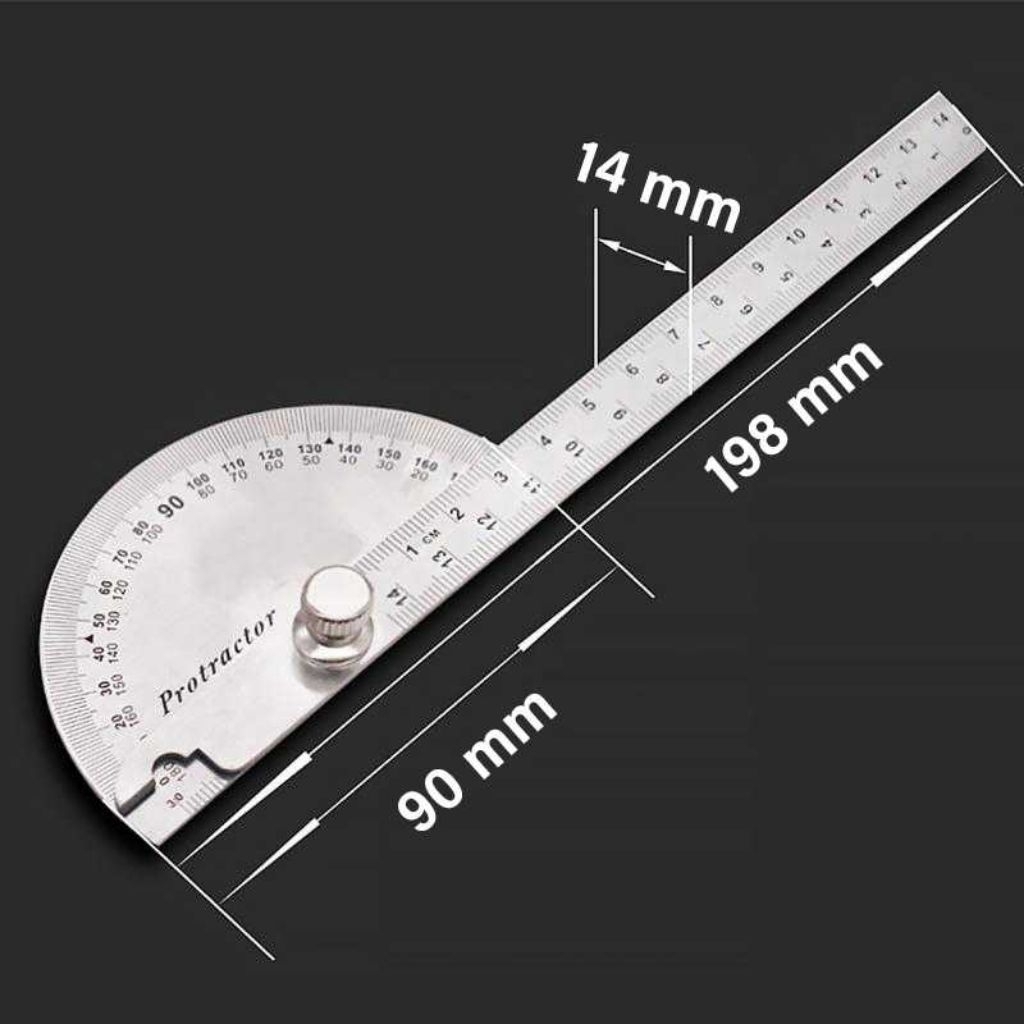 Protractor Penggaris Busur Derajat Measuring 145mm 180Degree - PR180