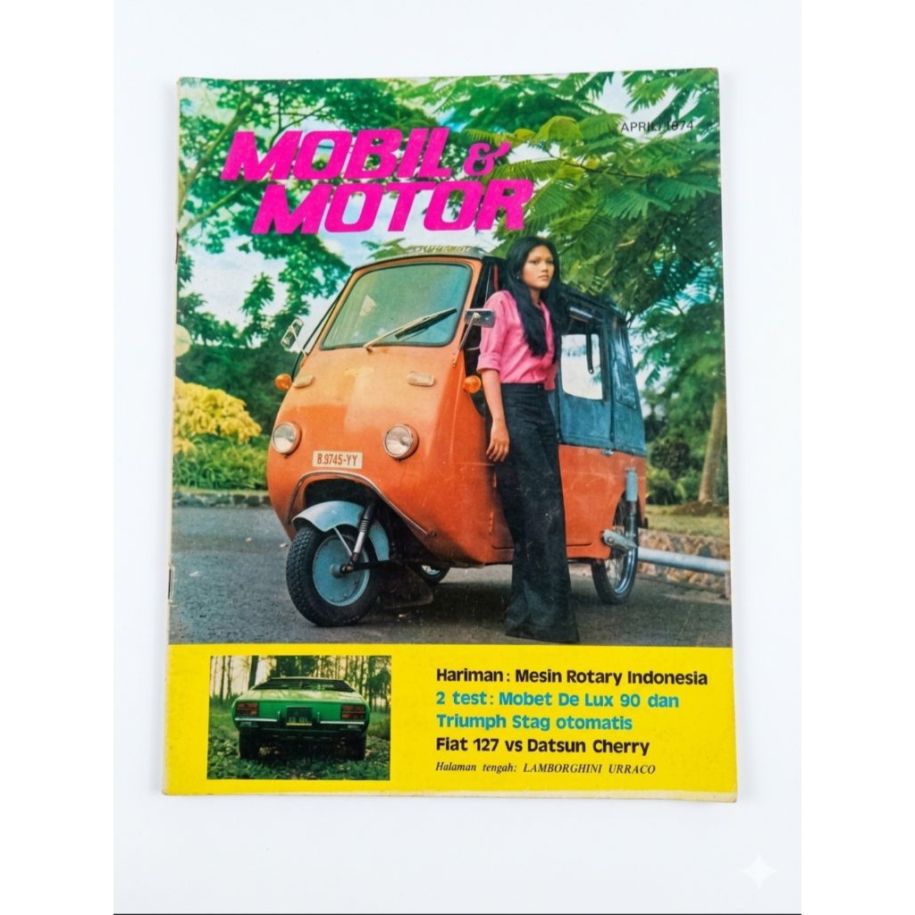 Majalah Mobil & Motor Th. 1974 (Ada Iklan Vespa / Halaman Tengah Hilang)