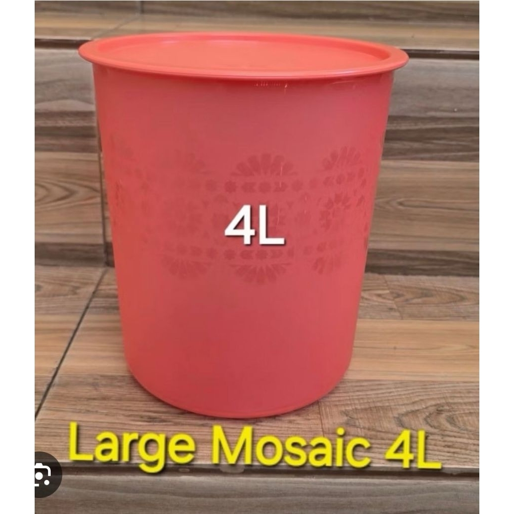 Toples medium,large mosaic canister tupperware