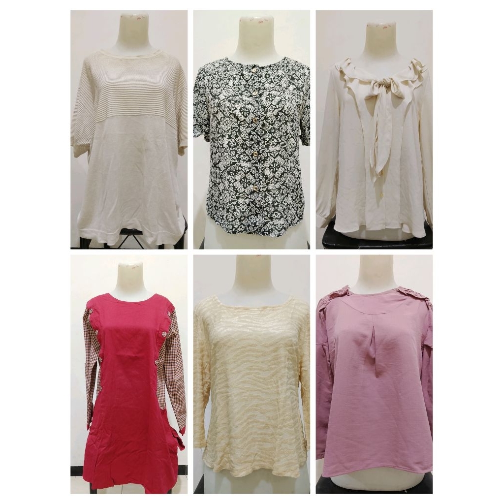 (SERBA 3K - 5K) #Part01 Baju Atasan Blouse Kaos Kemeja Baju rumahan Outer Inner Rajut Terawang Tebal