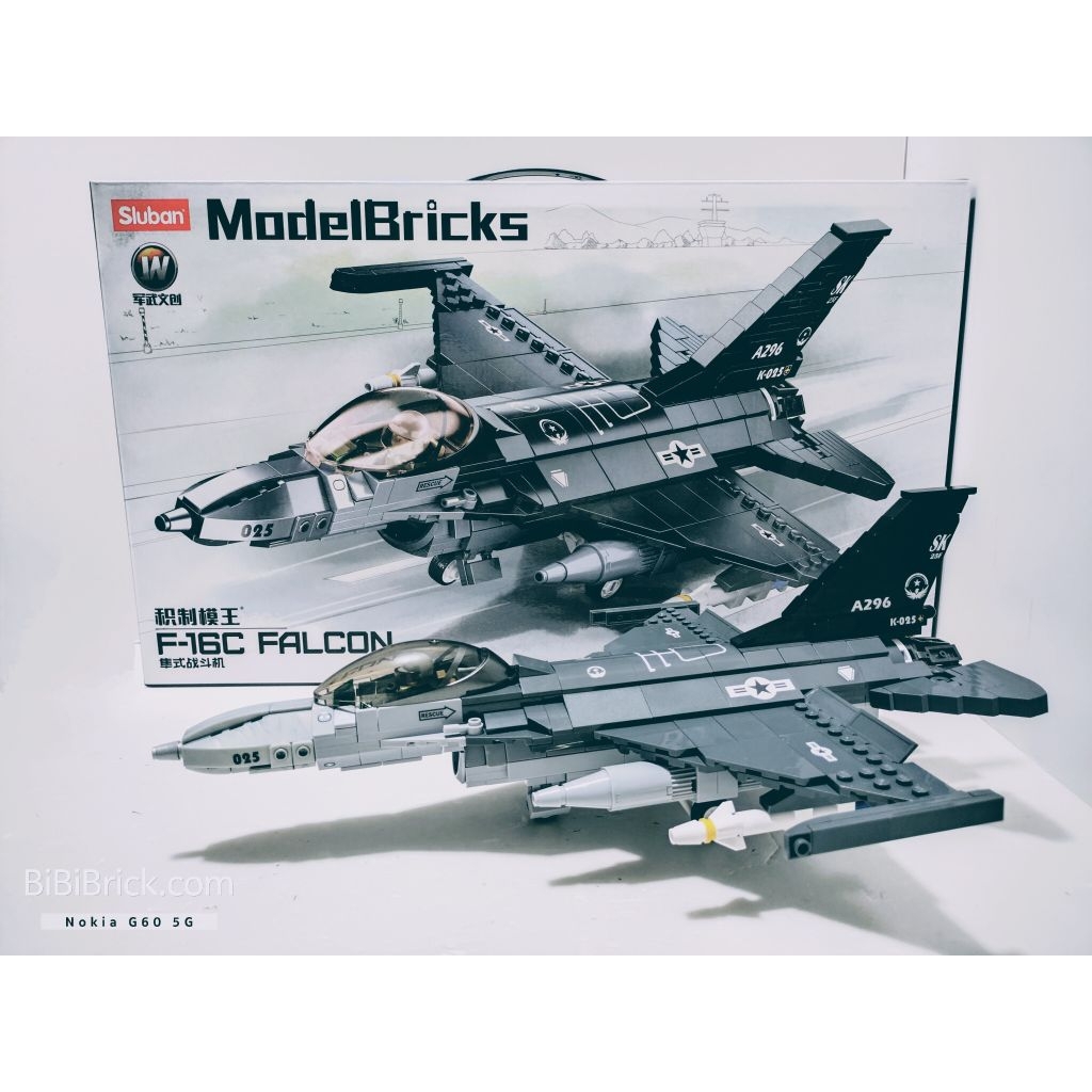 SLUBAN Moldel Bricks F-16C Falcon Fighter M38-B0891 521 pcs