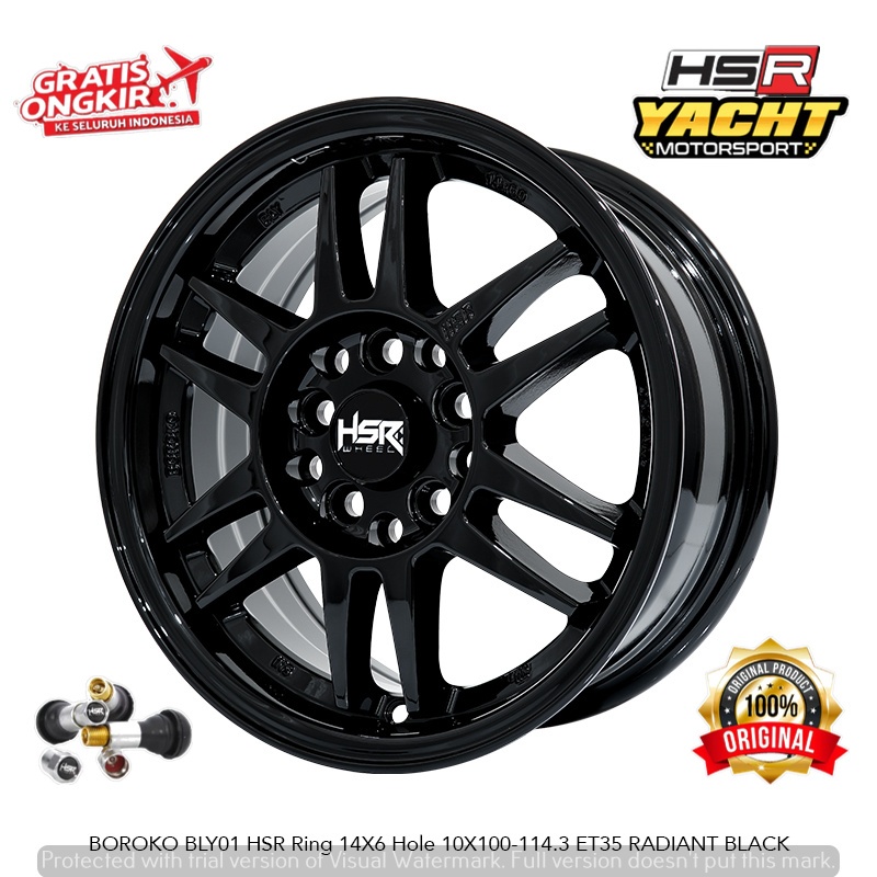 VELG RACING HSR BOROKO BLY RING 14 COCOK UNTUK MOBIL L300 GRANMAX -YACHT
