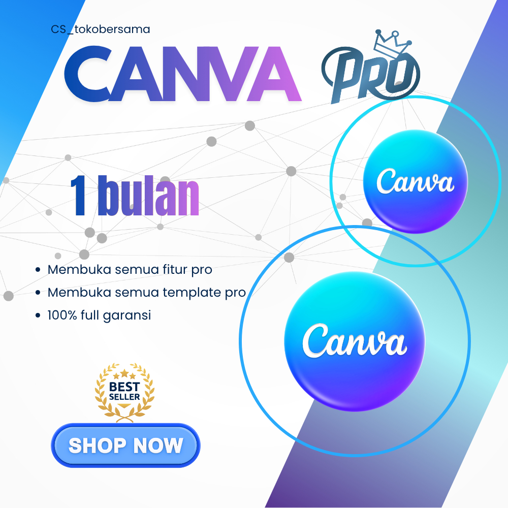 CANVA Template 10.000+ Lifetime Akses AI Magic Write Background Remover Cloud 100GB