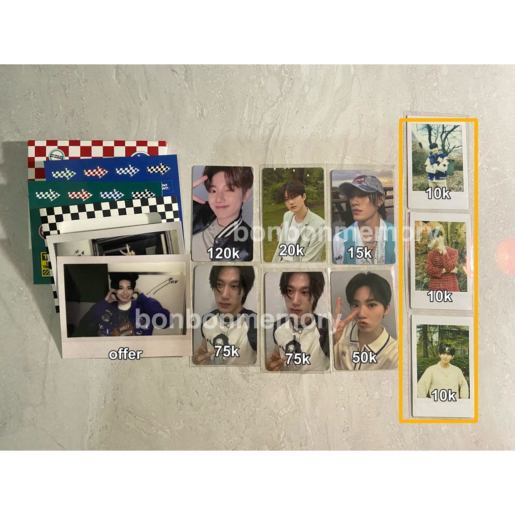 Treasure junkyu jeongwoo mashiho yedam photocard official md jikjin polaroid good vibes pob benefit 
