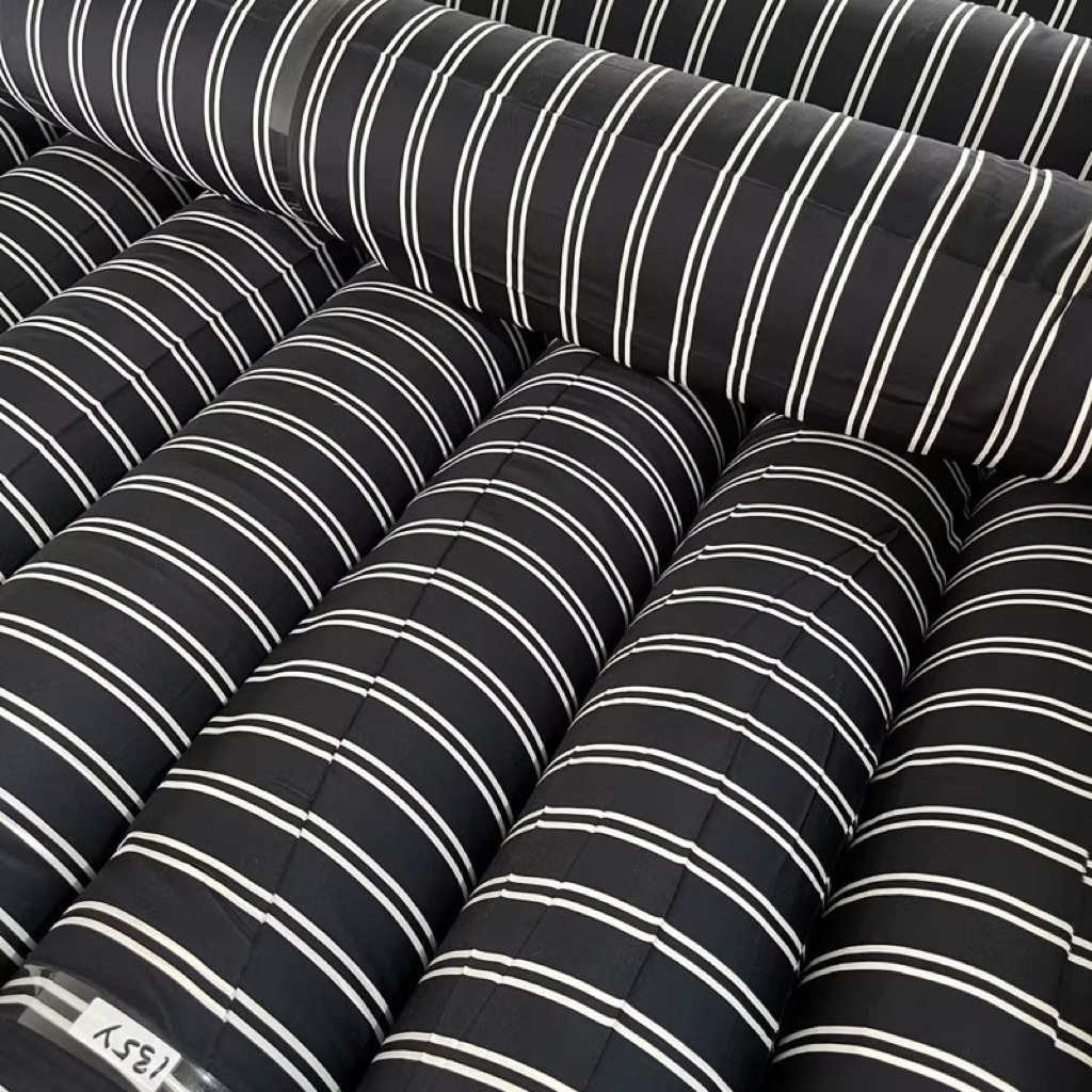 Kain Satin Salur - Kain Motif Garis - Kain Satin Motif