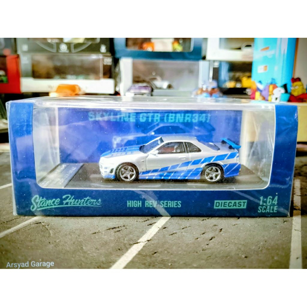 Diecast Stance Hunters Nissan Skyline GTR R34 Z tune FNF Brian Segel
