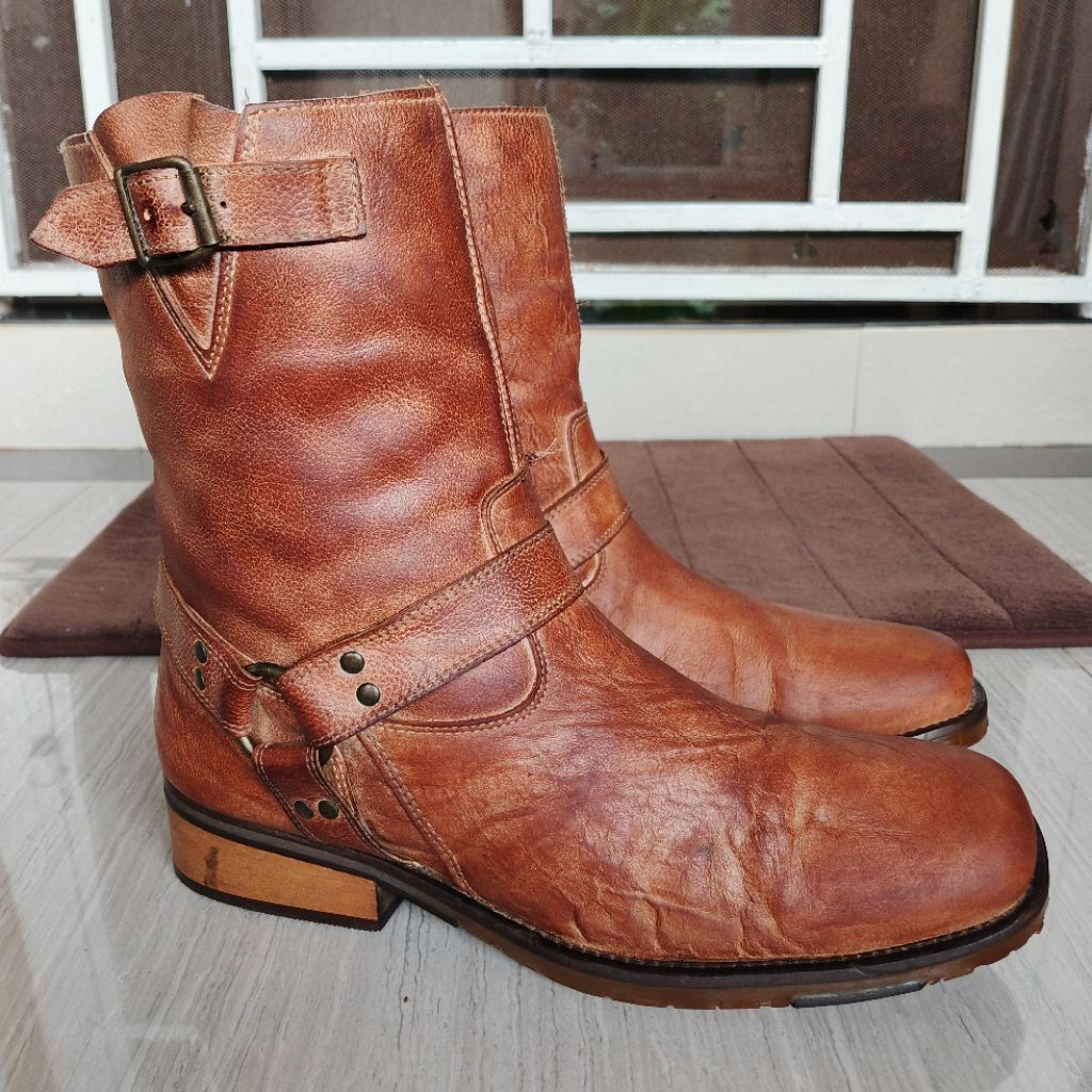 Portugal Engineer Boots Harness Zipper Size 44 Insol 28 Cm