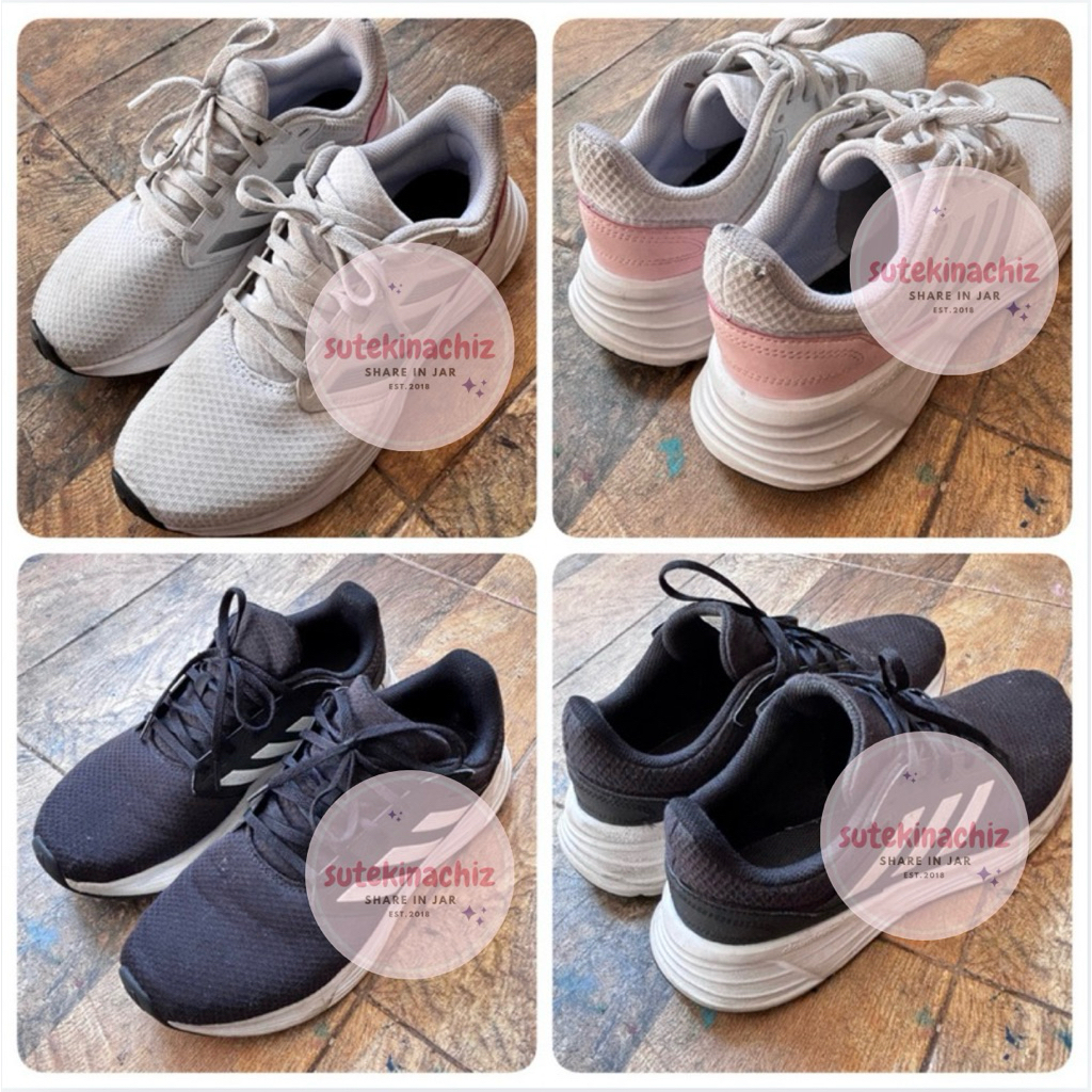 [Preloved] Sepatu AD*DAS Skechers Slip In Couple Pria Wanita Galaxy 6 Three Stipes Running Shoes