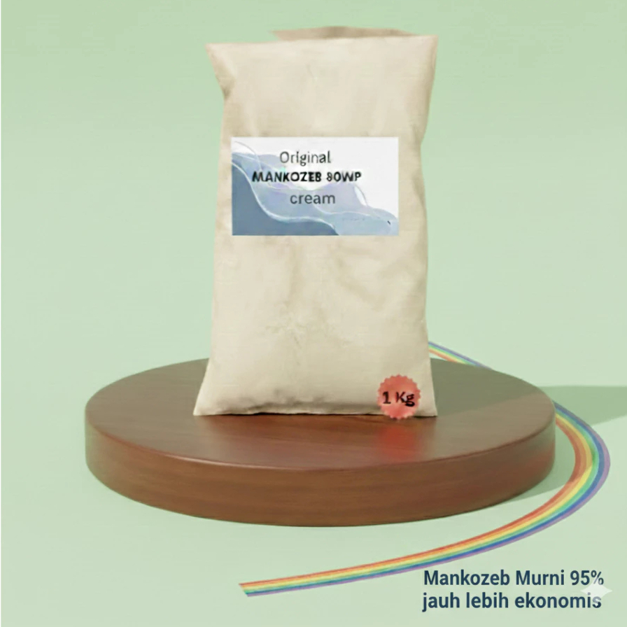 PUPUK PLUS MANKOZEB 80 WP 1 KG / MANKOZEB KREM / BAHAN AKTIF MANKOZEB, SILIKA, CALSIUM CARBONAT