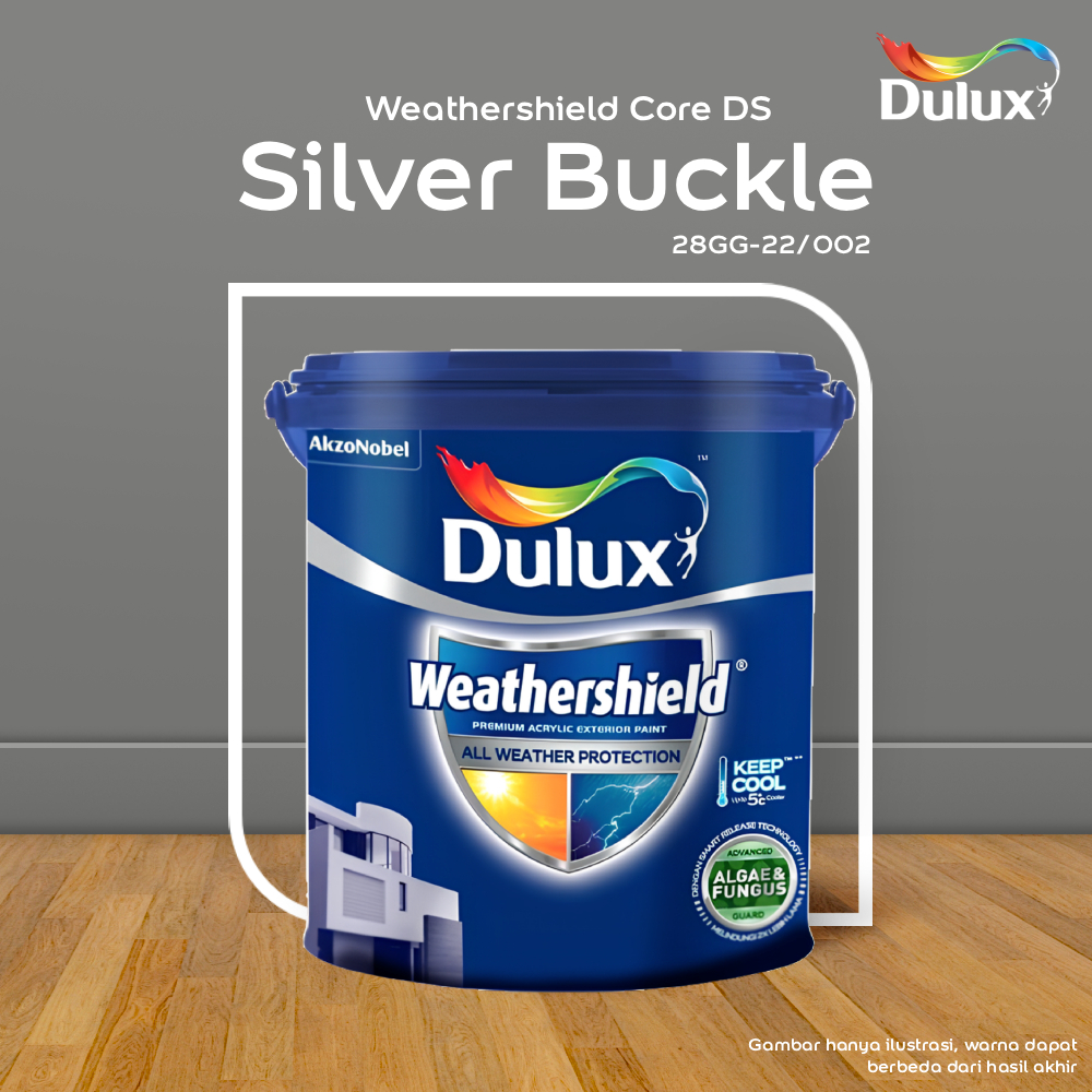 DULUX WEATHERSHIELD SILVER BUCKLE (28GG-22/002-2.5LT) 5 LITER CAT TEMBOK DULUX WEATHERSHIELD