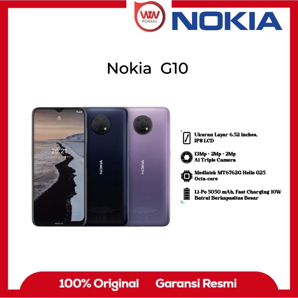 HP Nokia G10 Ram 3GB Internal 32GB Garansi Resmi