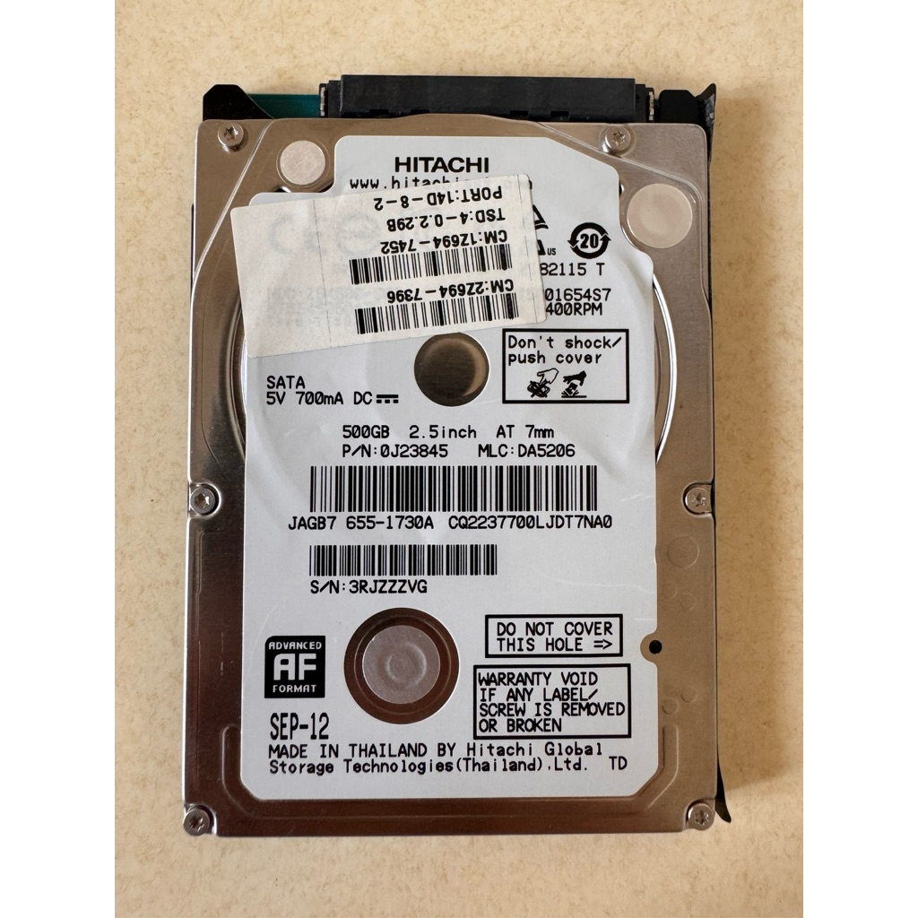 Hitachi HDD 500GB SATA 2.5 inch