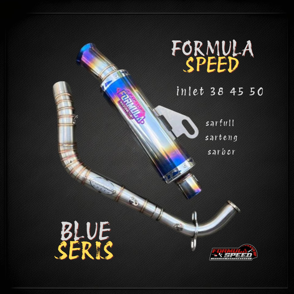 Knalpot Racing Original Formula Speed Fullset Non Samlong Blue Series For Vario New Aerox Old Aerox.