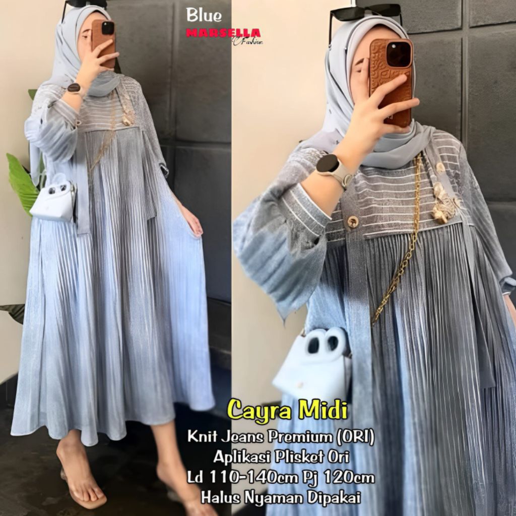 100% Original Cayra Midi • Vanesa Midi • Tunik Midi • Midi Plisket • Midi Knit • Knit Midi • Midi Ra