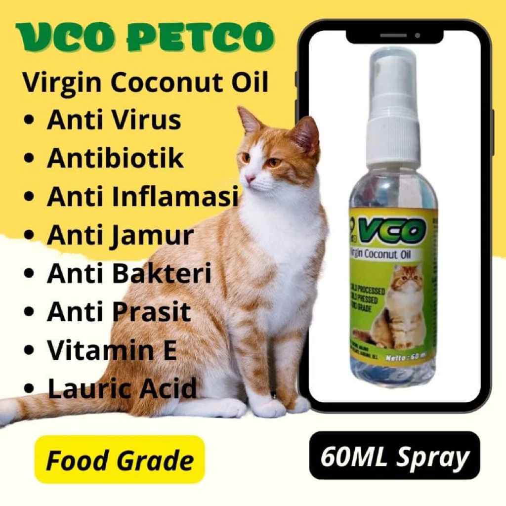 Spray VCO Obat Jamur Scabies Untuk Kucing Anjing