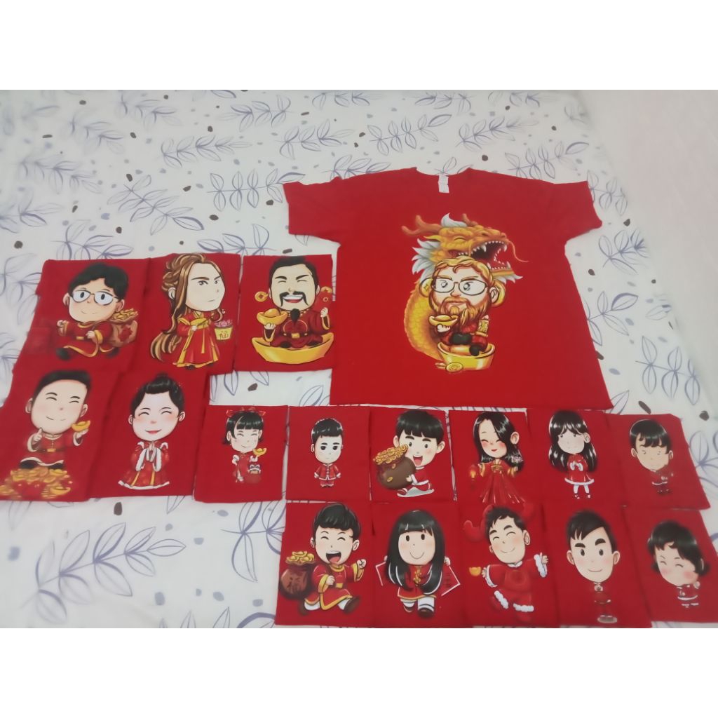 kaos gambar wajah kartun custom