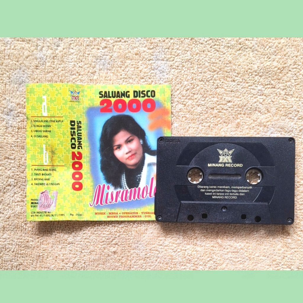 (Baca Deskripsi) Kaset Pita Minang Saluang Disco 2000 Misramolai Minang Record Asli