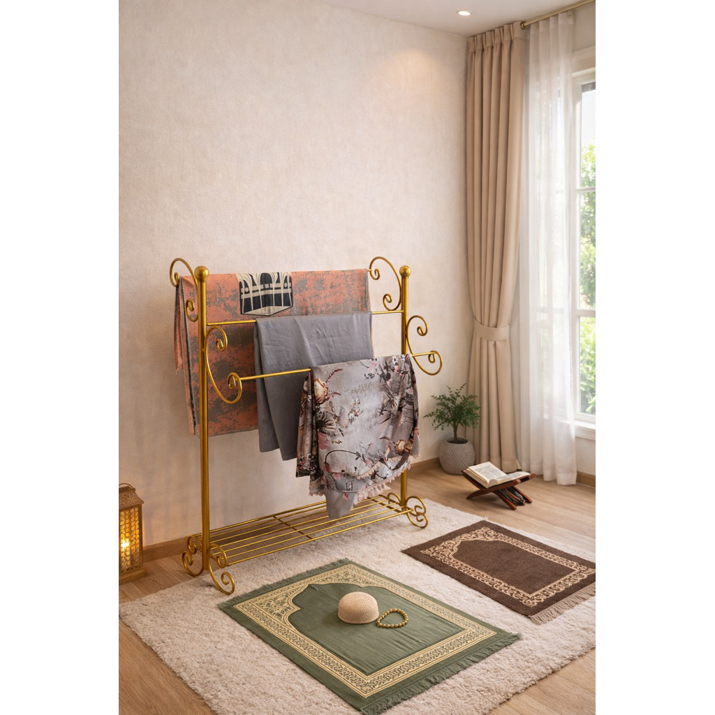 gantungan mukena, rak mukena aestetik