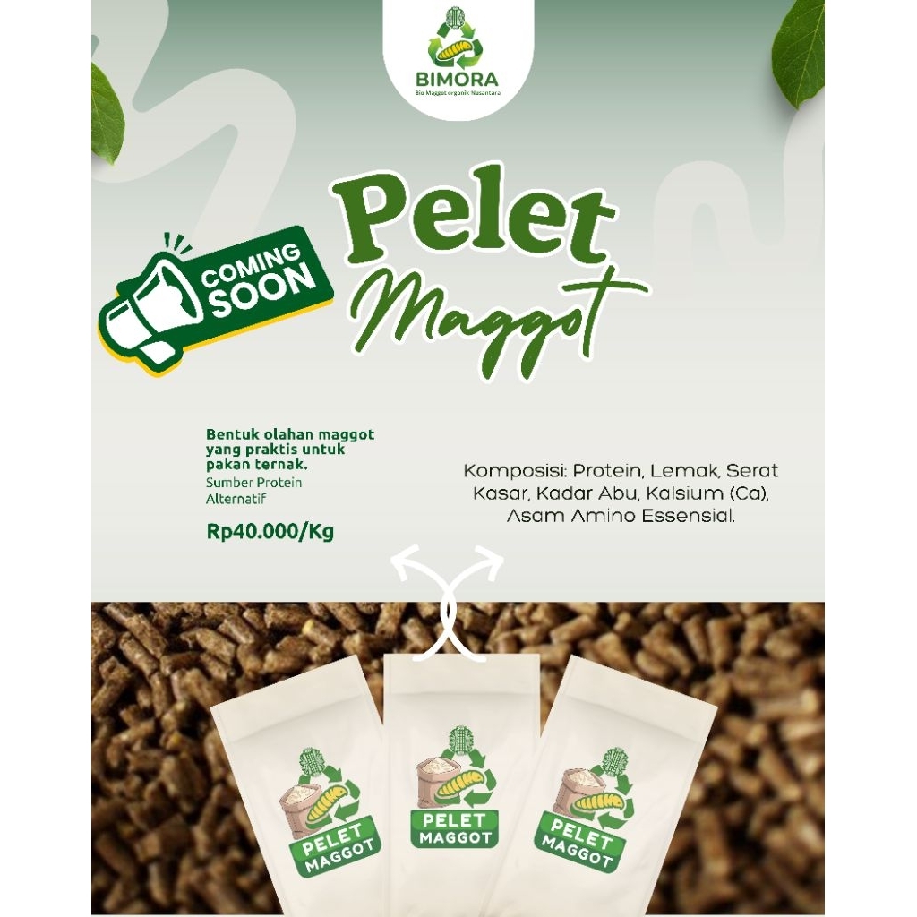 COMMING SOON PELET MAGGOT BSF 1kg - Pakan Tinggi Protein