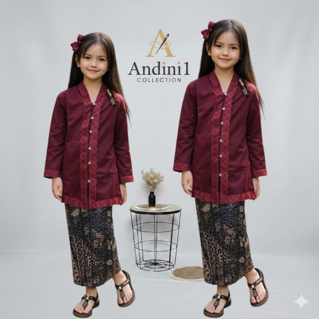 Setelan Kebaya Encim Anak Perempuan SD  Kebaya Encim Polos