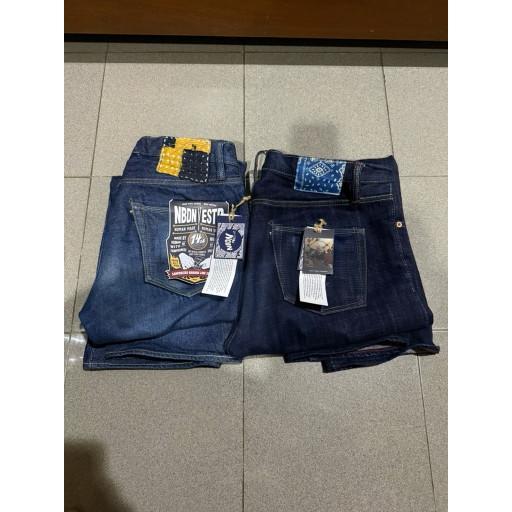 2 PCS Denim NBDN (Nobrandedon) Kodachilll & ESTD 009 Banana Line