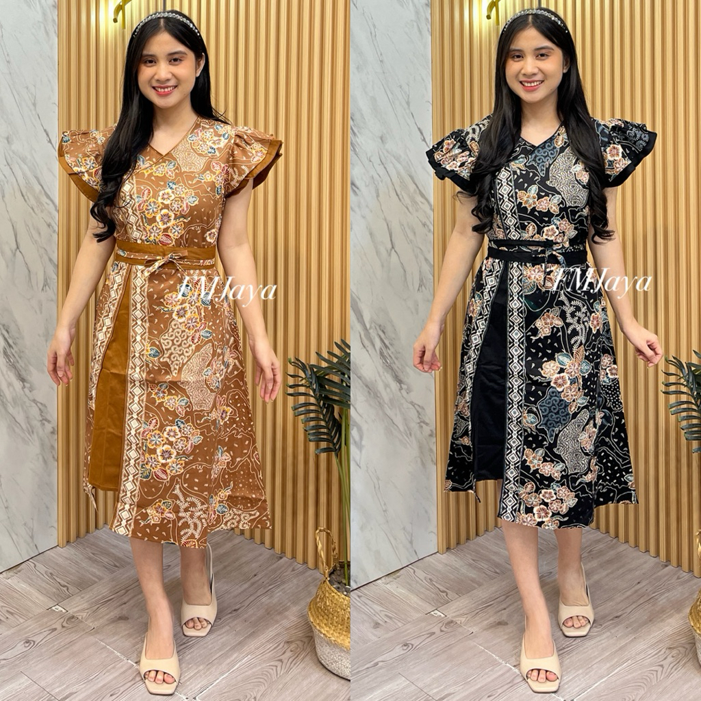 DRESS BATIK 1041-1 || BATIK WANITA FASHION || DRESS BATIK FORMAL