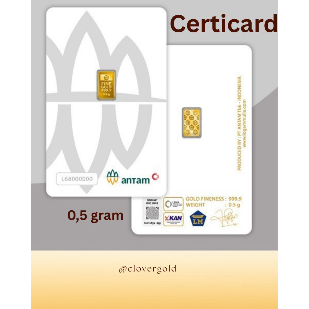 Clover GOLD Emas Batangan Press 2026 LM 0.5 gram