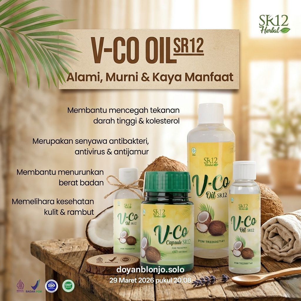 Vco Sr 12 minyak kelapa Sr 12 minyak kelapa murni SR12