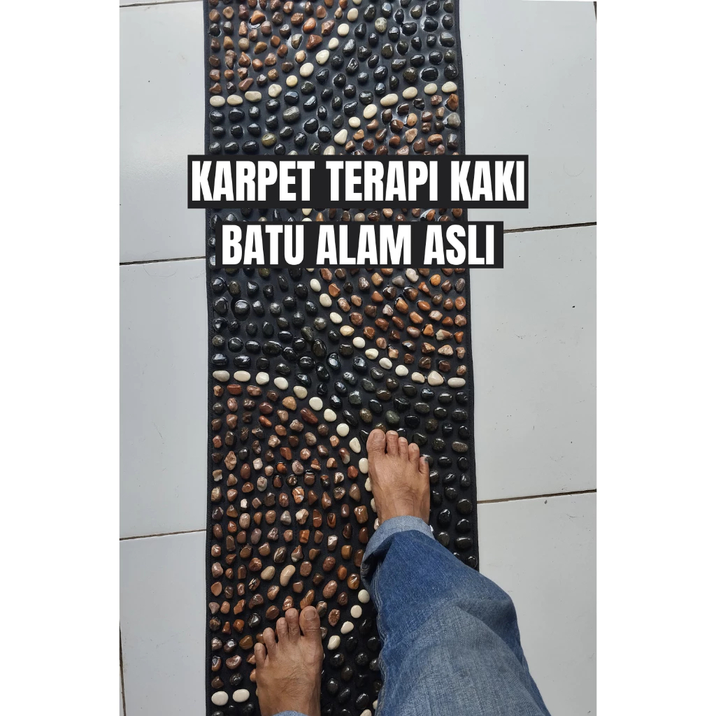 Alat Pijat Karpet Terapi Kaki Batu Alam Asli Refleksi Kaki Akupuntur Rematik Reumatik Encok Stroke