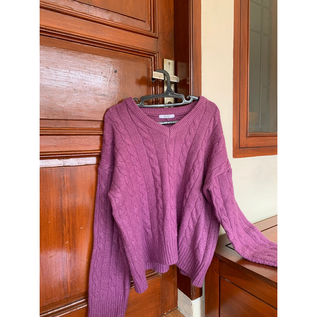 PRELOVED SWITER WANITA RAJUT OVERSIZE TEBAL HANGAT