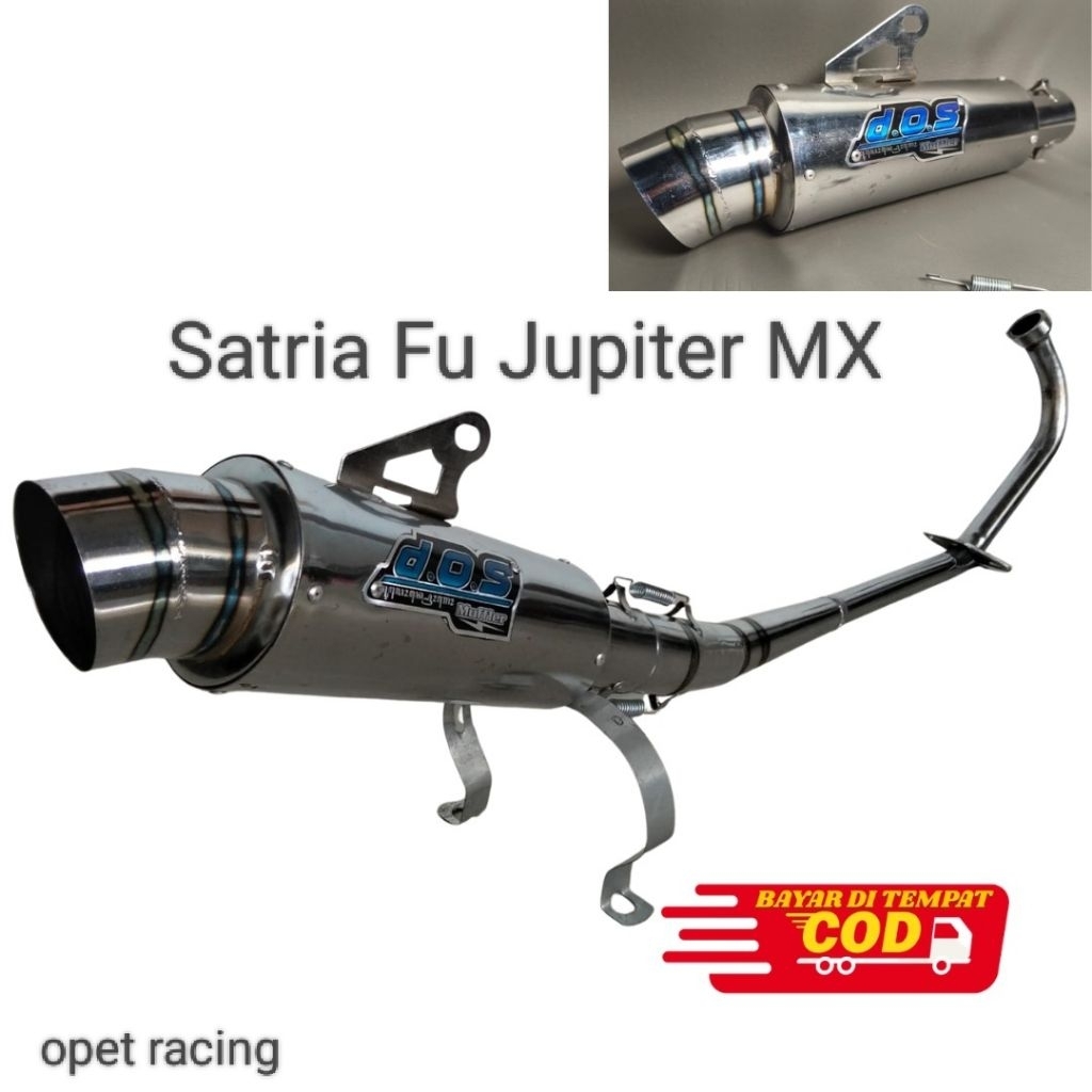 Kenalpot racing DOS satria Fu karbu satria Fu injeksi Jupiter MX old Jupiter MX new/135