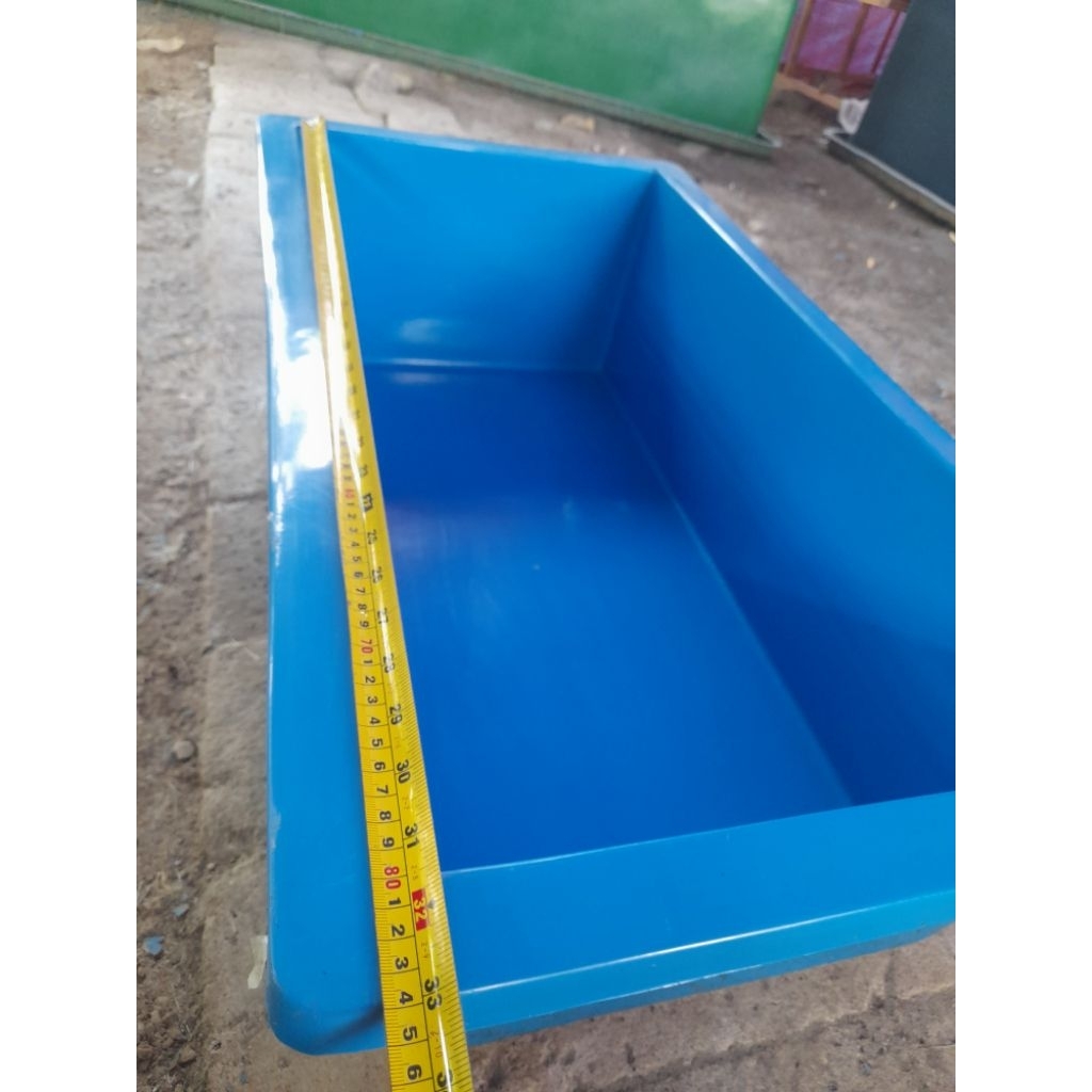 bak/kolam ikan fiberglass ukuran 80x40x25