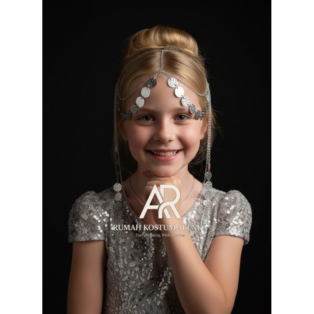 Hiasan Kepala Anak Hiasan Silver Anggel Princess Shimmer  Hiasan Kepala Putri Kerajaan