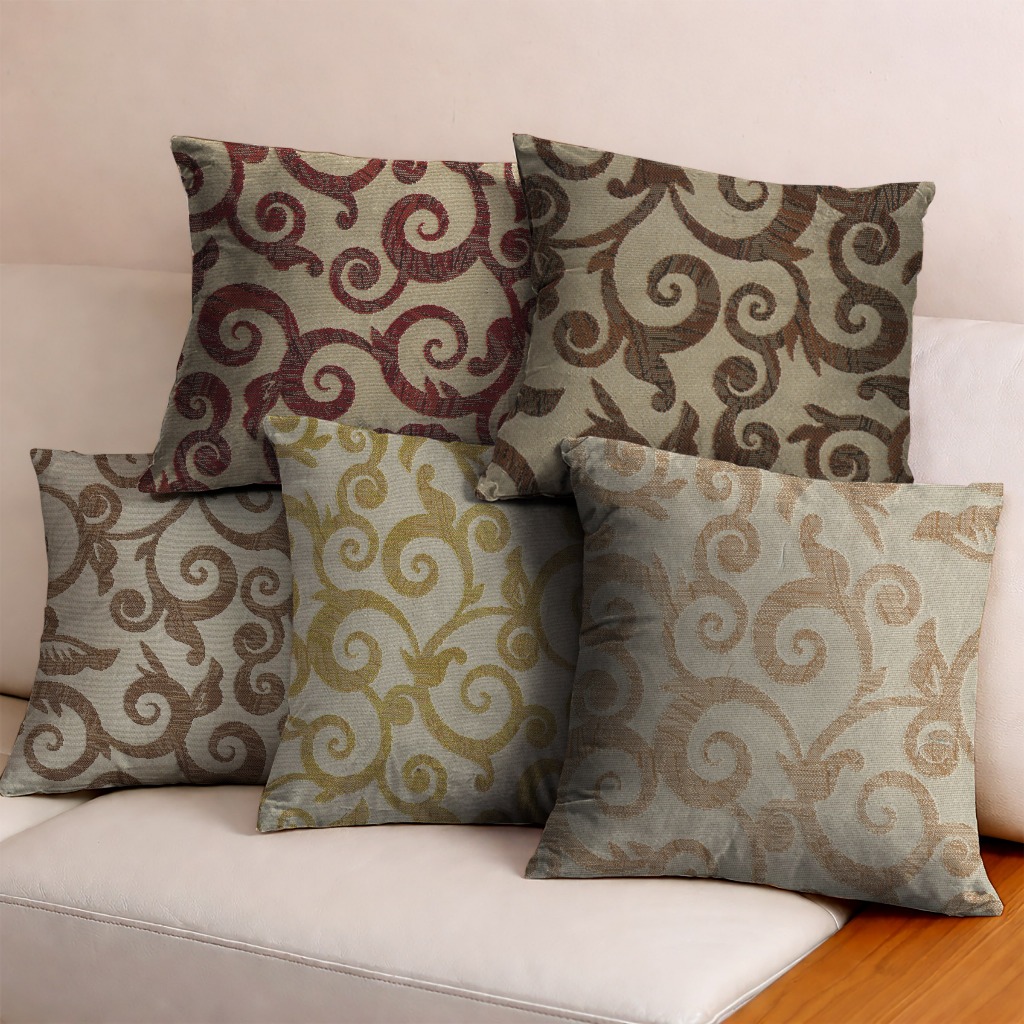 Sarung Bantal Sofa Kursi Tamu Mewah Kekinian Modern Premium Motif Classic Hijau Cream Ukuran 40x40