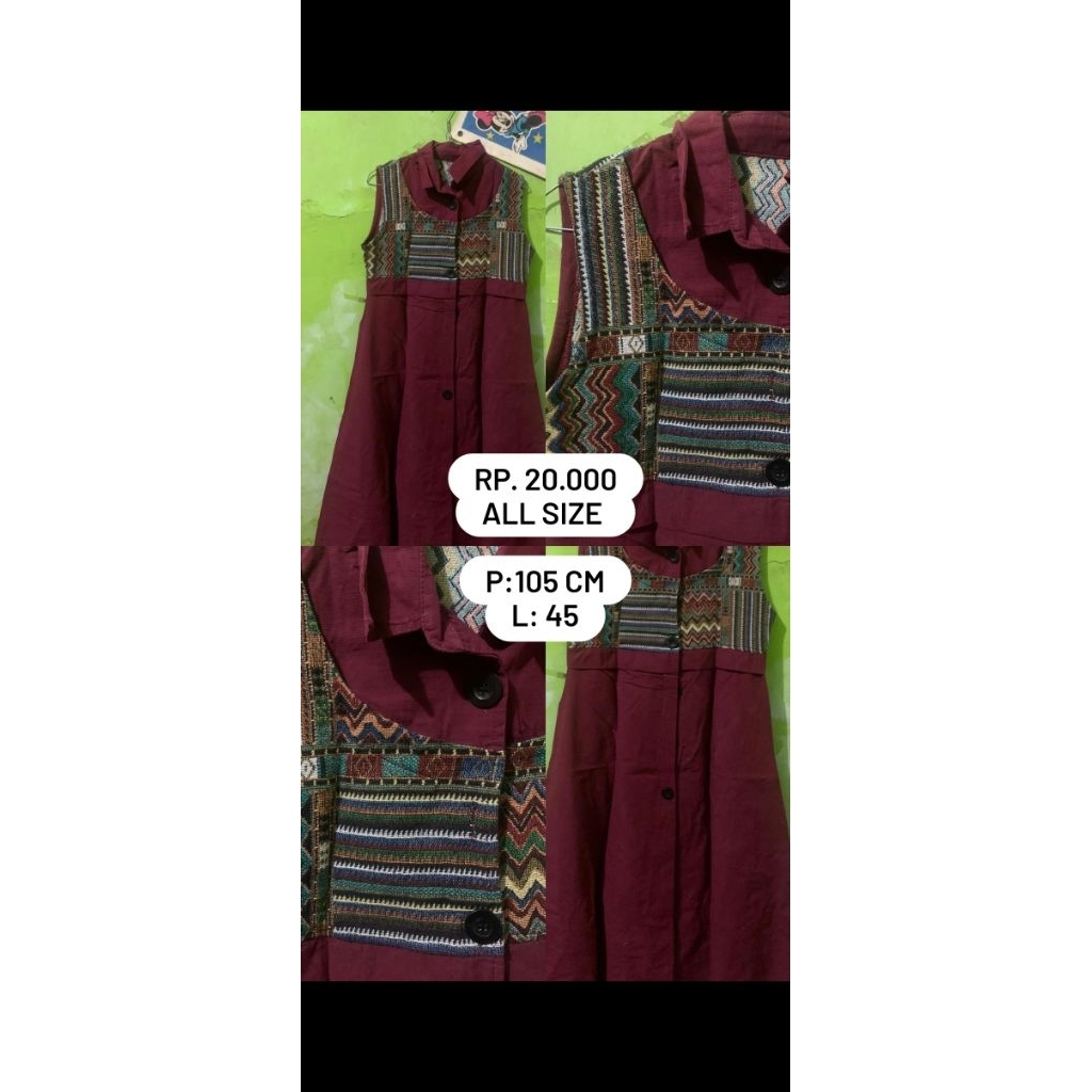 outer panjang batik
