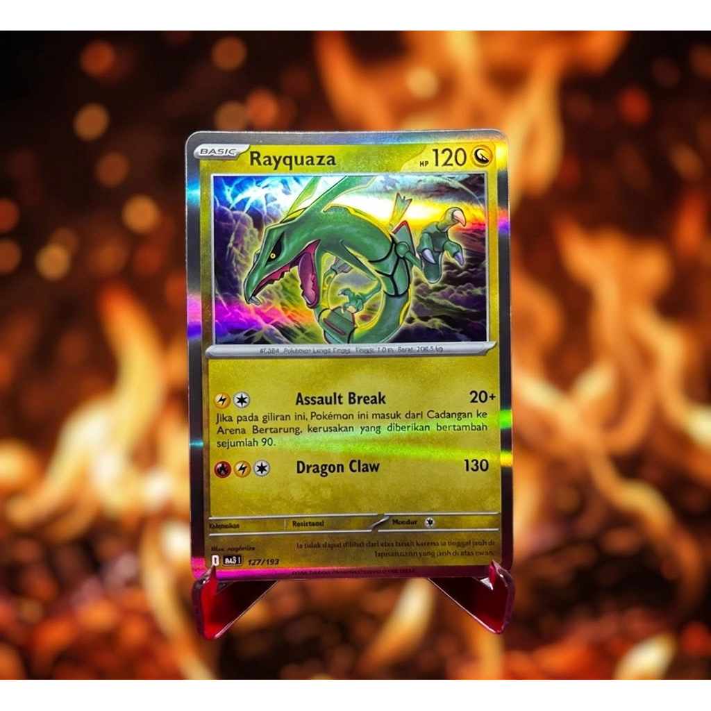 Kartu Pokemon TCG Indonesia - Rayquaza 127/193 Hologram Original 100%