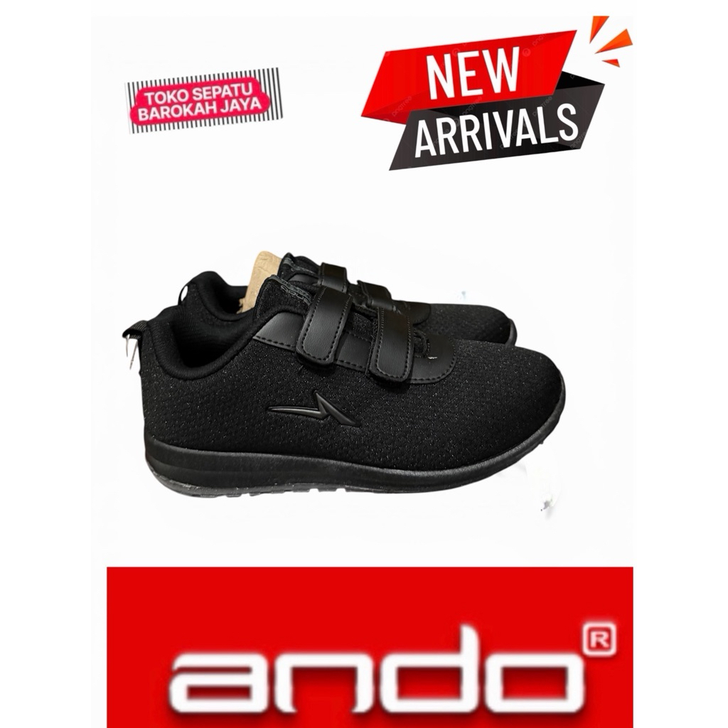 SEPATU ANDO  NITTA DUO VLC HITAM 33-36