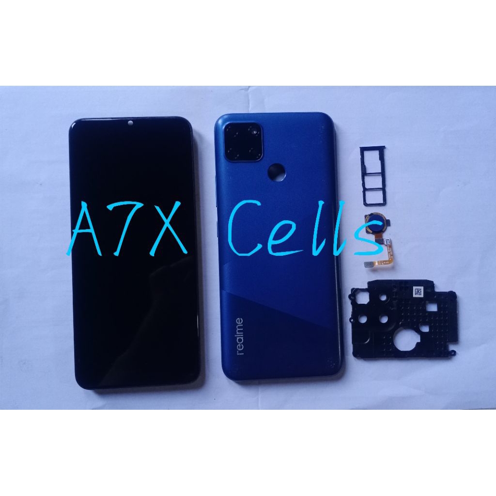 Lcd Realme C12 ori minus shadow dikit lengkap Tinggal pasang mesin saja
