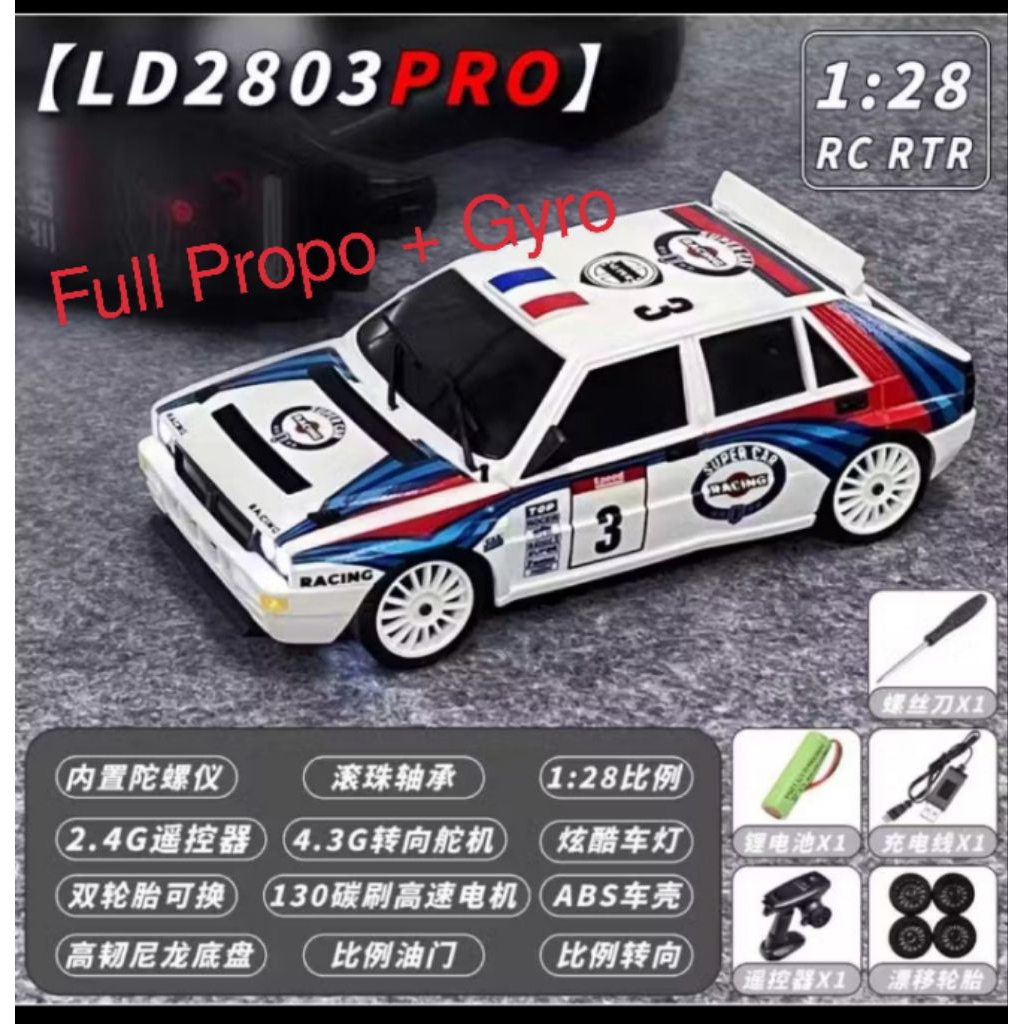 RC Drift Mainan Anak Remaja Dewasa Diecast RC Full Propo Gyroscope Mobil RC Mobilan