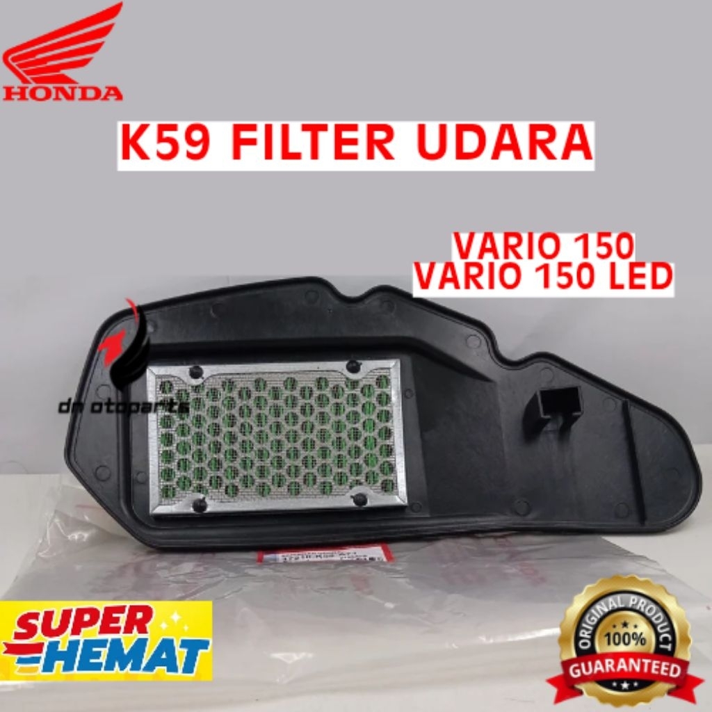 FILTER UDARA ORIGINAL YAMAHA KODE K59, FILTER UDARA VARIO 150, FILTER UDARA VARIO 150 LED









