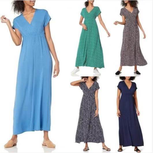 Amazon Essentials Waisted Maxi Dress Up Big Size