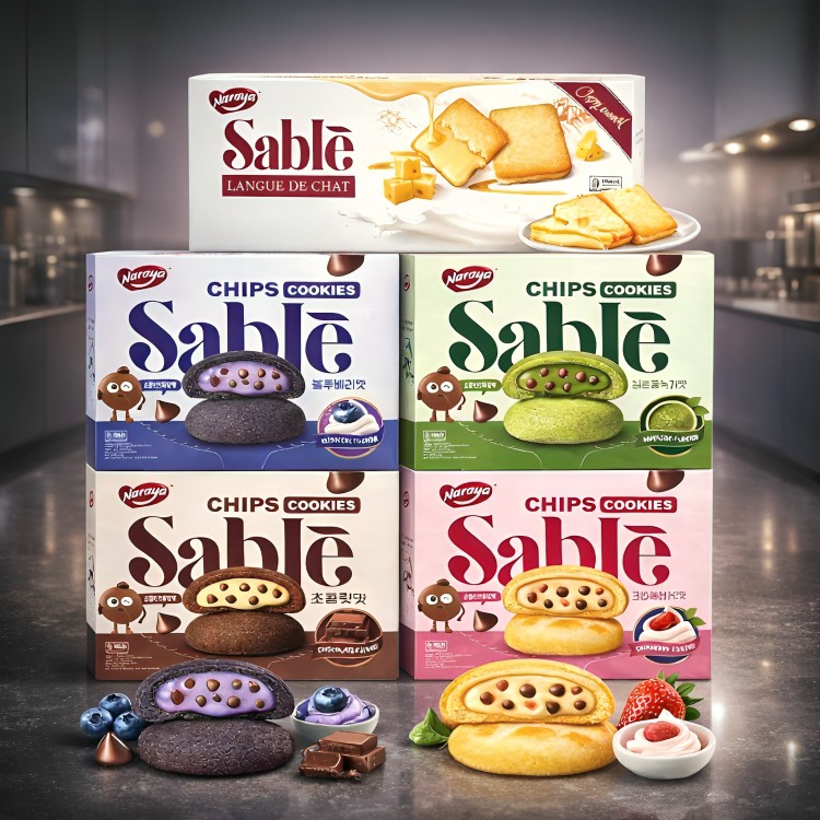 Naraya Sable Chips Cookies Matcha 40-96gr
